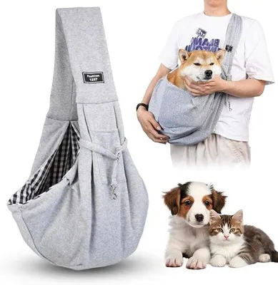 Immagine prodotto di Zaino per cani, zaino a tracolla per cani, zaino per cani, zaino per cuccioli, per passeggiate, attività all'aperto ed escursioni (grigio)