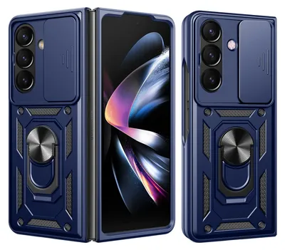 Produktbild von Outdoor Hülle mit Kameraschutz Ringhalter für Samsung Galaxy Z Fold 8 Ultra Blau