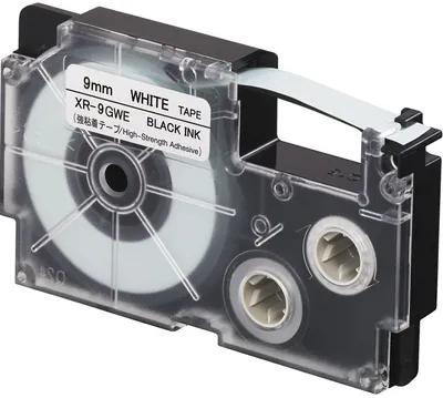 Produktbild von CASIO XR-9GWE Schriftbandkassette schwarz auf weiß 9 mm / 5,5 m