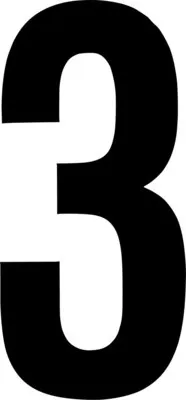 Produktbild von Klebeziffer "3" schwarz 100 mm