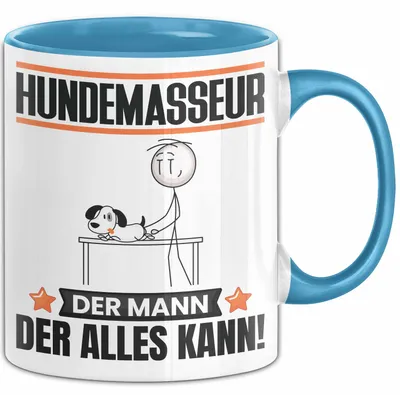 Produktbild von Hundemasseur Tasse Geschenk für Hundemasseur Der Mann Der Alles Kann Geschenkidee zum Geburtstag (Blau)