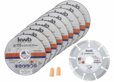 Immagine prodotto di kwb 712031 Set di dischi da taglio 10 pezzi 115 mm 22,23 mm 10 pezzi
