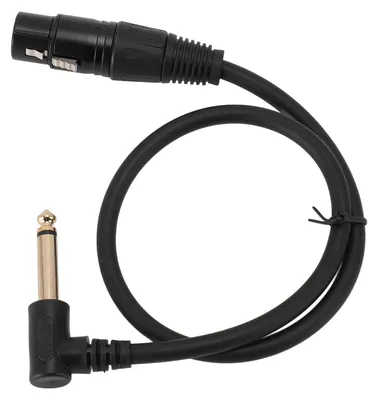 Obrázok produktu pre 1/4" XLR samica na samec mono kábel, 6,35 mm pravouhlá vyvážená zástrčka, tvarované odľahčenie pnutia, XLR na 6,35 mm kábel, medené jadro pre reproduktory
