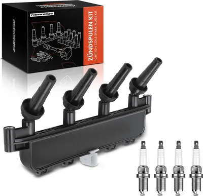 Image de Frankberg 1x Bobine allumage+4x Bougie allumage pour Citroën Berlingo/First MPV Fourgon C2 C3 I Pluriel Saxo Xsara Break