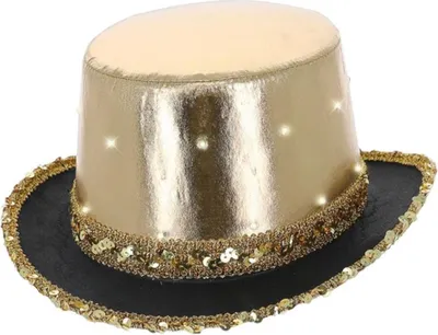 Produktbild von Smiffys - Zylinderhut LED Beleuchtung für Herren/Damen Uni SM1740 (Einheitsgröße) (Gold)