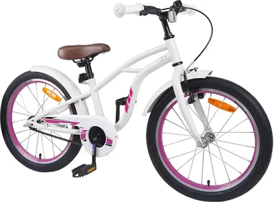 Zdjęcie produktu dla vidaXL Rower dziecięcy 22 cale dla dzieci w wieku 7-12 lat, biały