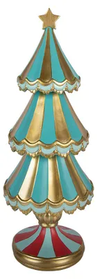 Produktbild von Clayre & Eef Weihnachtsdekorationsfigur Weihnachtsbaum Ø 17x46 cm Grün Kunststoff