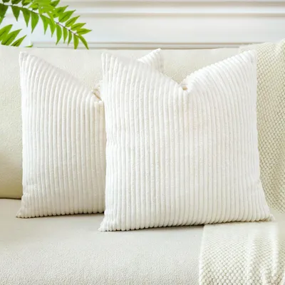 Immagine prodotto di Set di 2 federe per cuscini, 50x50 cm, color beige