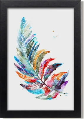 Produktbild von Bild 20x30 MDF-Rahmen, Wandkunst Bunter Farn