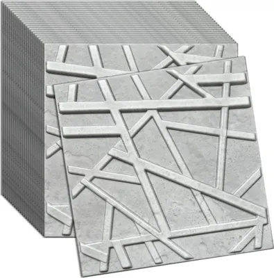 Zdjęcie produktu dla Panele ścienne 3D, efekt betonu, 24 sztuki / 6 m² | Panele sufitowe z polistyrenu | 50 × 50 cm | Geometryczne panele dekoracyjne | Verdico