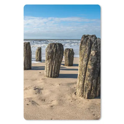 Produktbild von MuchoWow® Mauspad Mousepad Sand - Strand - Pfahl - Wasser - Sommer 18x27 cm - Mousepads - Maus Mat - Pad - Mausunterlage