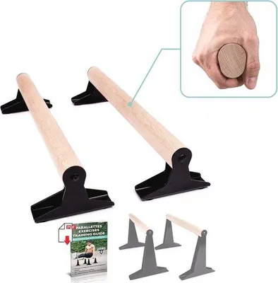 Productafbeelding van Famanu Parallettes: Ergonomische handstandsteunen - Hout