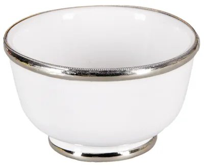 Zdjęcie produktu dla Orientalna miska ceramiczna, talerz ceramiczny, okrągły, Cariba, biały, średnica 11 cm, duży. Kolorowa, marokańska ceramika, miska, talerz z Maroka. Orientalne, duże, płaskie misy ceramiczne, ręcznie malowane