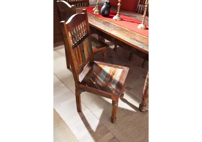 Produktbild von MASSIVMOEBEL24 Stuhl Altholz 45x45x103 mehrfarbig lackiert FABLE #05