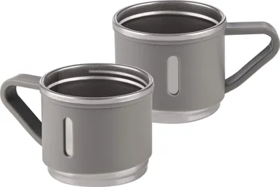 Produktbild von Kaffee/Espresso Becher, 2-teilig, grau, matt, 150 ml