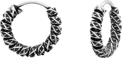 Produktbild von 925 Sterling Silber Bali Creolen Ohrringe