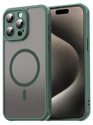 Obrázok produktu pre Techsuit - HaloFrost II MagSafe ochranný obal na iPhone 15 Pro Max - zelený