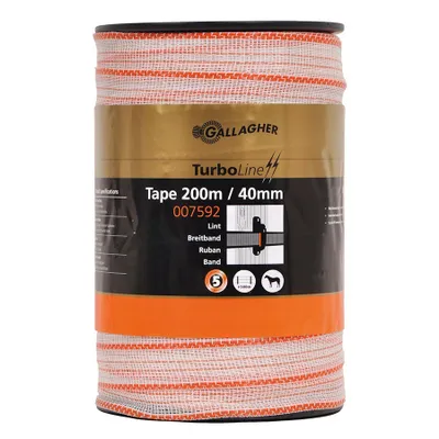 Zdjęcie produktu dla Taśma ogrodzeniowa Gallagher TurboLine (40 MM / biała) - 200 metrów