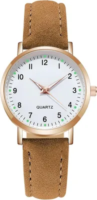 Produktbild von Watch Für Damen, Damen Analog Quarz Uhr mit Leder Armband, Uhren Damen Einfache Business Klassische Armbanduhr Lässig Quarzuhr Kleideruhr Nachtlicht