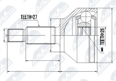 Produktbild von NTY Gelenksatz Antriebswelle Vorne Links Vorne Rechts für FORD MONDEO III Kombi (BWY) NPZ-FR-030