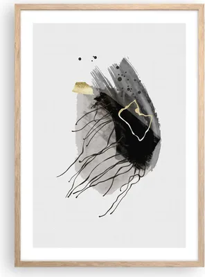 Produktbild von Gerahmtes Poster - Rahmen in heller Eiche - Abstraktion dunkel Farben - 50x70 cm - Wand Bild - Wanddeko - Wandbilder - Wandposter - Bilderrahmen - Bilder - Kunstdruck - Wandbild - P2NPA50x70-4337
