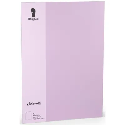 Produktbild von Rössler Papier 220701538 Coloretti Briefbogen - A4, 80g, 10 Blatt, lavendel