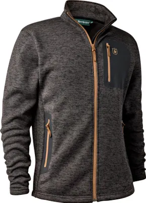 Produktbild von Deerhunter Sarek Strickjacke, Jagd Jacke in drei Farben, Farbe:Dark Grey melange, Größe:XL