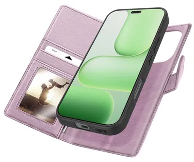 Produktbild von Mayaxess, Geldbörsen-Hülle für Honor 600 Lite Anti-RFID mit Abnehmbarer Schutzhülle, Champagnerrosa
