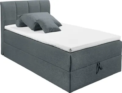 Produktbild von Polsterbett 120x200 cm Jugendbett mit Bettkasten GEORGTOWN-09-120 Hotelbett in anthrazit