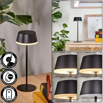 Produktbild von Cattolica Tischlampe dimmbar aus Metall/Kunststoff in Schwarz/Weiß