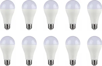 Produktbild von V-TAC LED-Lampe, Tropfenform, E27, EEK: F, 15W, 1521lm, 4000K, 10 Stück
