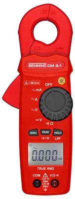 Produktbild von BENNING CM 9-1 Stromzange digital CAT IV 300 V Anzeige (Counts): 6000