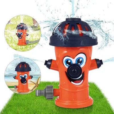 Produktbild von Sprinkler Spielzeug für Kinder,Hydrant Sprinkler,Wasserspielzeug Sprinkler,Wassersprinkler Garten Kinder,Sprinkler für Outdoor Garten,Wasserspielzeug für Sommer (Orange) (Feuerhydrant-Orange)