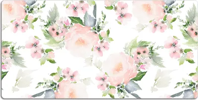 Produktbild von Schreibtischmatte Tischunterlage 90x45 cm Mauspad - Pastellblumen