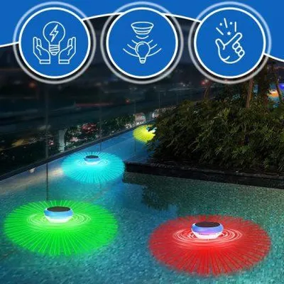 Produktbild von Solarleuchte für Pool und Teich schwimmende LED Lampe mehrfarbig IP65 wasserdicht automatische Beleuchtung - POOLSOLAR