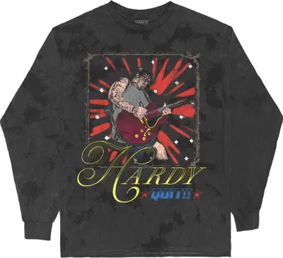 Produktbild von HARDY - "Quit!!" T-Shirt für Herren/Damen Uni, Gewaschen, Langärmlig RO15245 (XL) (Schwarz)