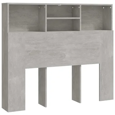 Immagine prodotto di vidaXL Testiera letto con ripiani Grigio cemento 120x19x103,5 cm