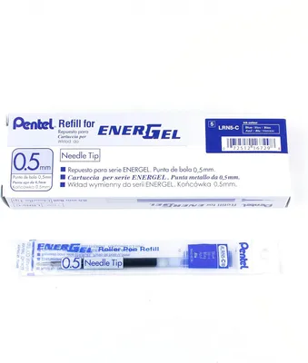 Image de 12 recharges pour stylo à encre gel Pentel LRN5, bleu