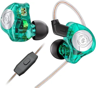 Produktbild von CCZ MC02 Gaming In-Ear Kopfhörer, 3.5mm Kabel IEMs mit Mikrofon, Dual Driver, Geräuschisolierung, HiFi Sound für Musik, Studio & Gaming