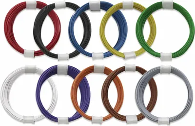 Immagine prodotto di Filo di rame a trefoli, isolato, 0,04 mm², set 10x10m