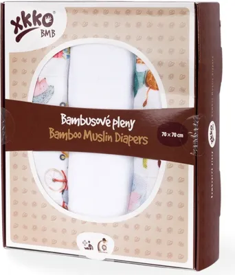 Produktbild von XKKO BMB Bambuswindel, Digi - ZOO on the Road, 70x70, MIX 3St