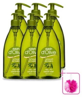 Produktbild von 6 x Dalan d'Olive Flüssigseife - Pflegend mit Olivenöl - 400 ml - Sparpackung - 6 Stücke