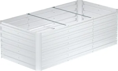 Obrázok produktu pre JOIEYOU 180x90x58cm kovový kvetináč na vyvýšené záhony, 975L pozinkovaný oceľový záhradný záhon, obdĺžnikový záhon na stavbu, vonkajší kvetináč na zeleninu kvety ovocie bylinky (strieborný)