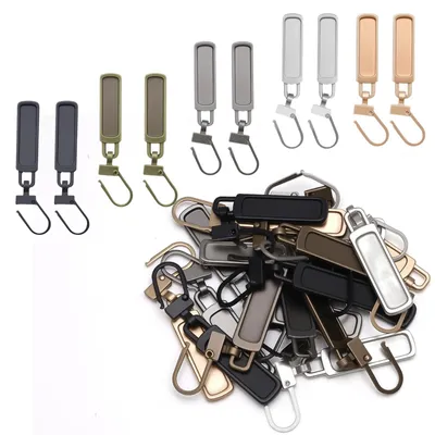 Reißverschluss-Anhänger 20er Set, Metall, gemischte Farben, 50x9 mm