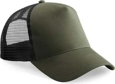 Immagine prodotto di Beechfield - Cappello trucker per bambini RW8810 (taglia unica) (oliva/nero)
