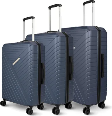 Produktbild von deluxe4home® 3 tlg. Hartschalenkofferset Reisekoffer Koffer & Trolley Dunkelblau I Kofferset ABS-Hartschale mit 4 Rollen I Reisetasche Gepäck