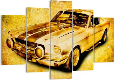 Produktbild von Bild auf Leinwand - Leinwandbild - Auto klassisch Geschwindigkeit Sammler - 150x100cm - Wand Bild - Wanddeko - Leinwanddruck - Bilder - Kunstdruck - Leinwand bilder - Wandkunst - EA150x100-0528