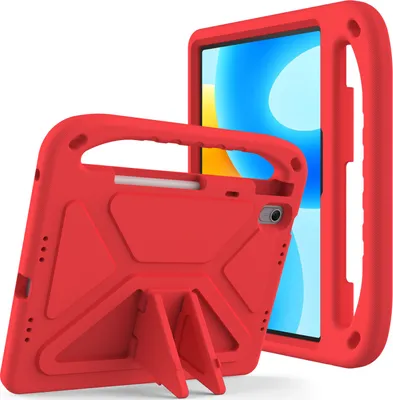 Produktbild von Hülle für Huawei MatePad 11,5 /MatePad Air 2023, Leichte Stoßfeste Eva Kinder Schutzhülle mit Griff und Faltbarem Ständer Rot
