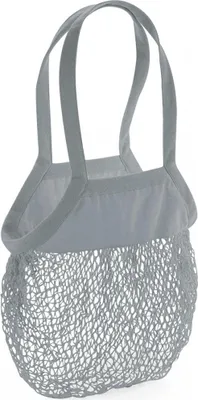 Immagine prodotto di Westford Mill W150 | Borsa della spesa in Cotonelogico a rete 38 x 41 cm - Colore: Grigio puro - Taglia: Unica