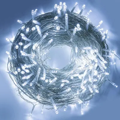 Lichtkette 100 m, 500 LEDs, kaltweiß, 31 V, wetterbeständig